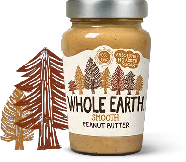  Original Smooth Peanut Butter 340g Whole Earth Pindakaas Png Peanut Butter Png