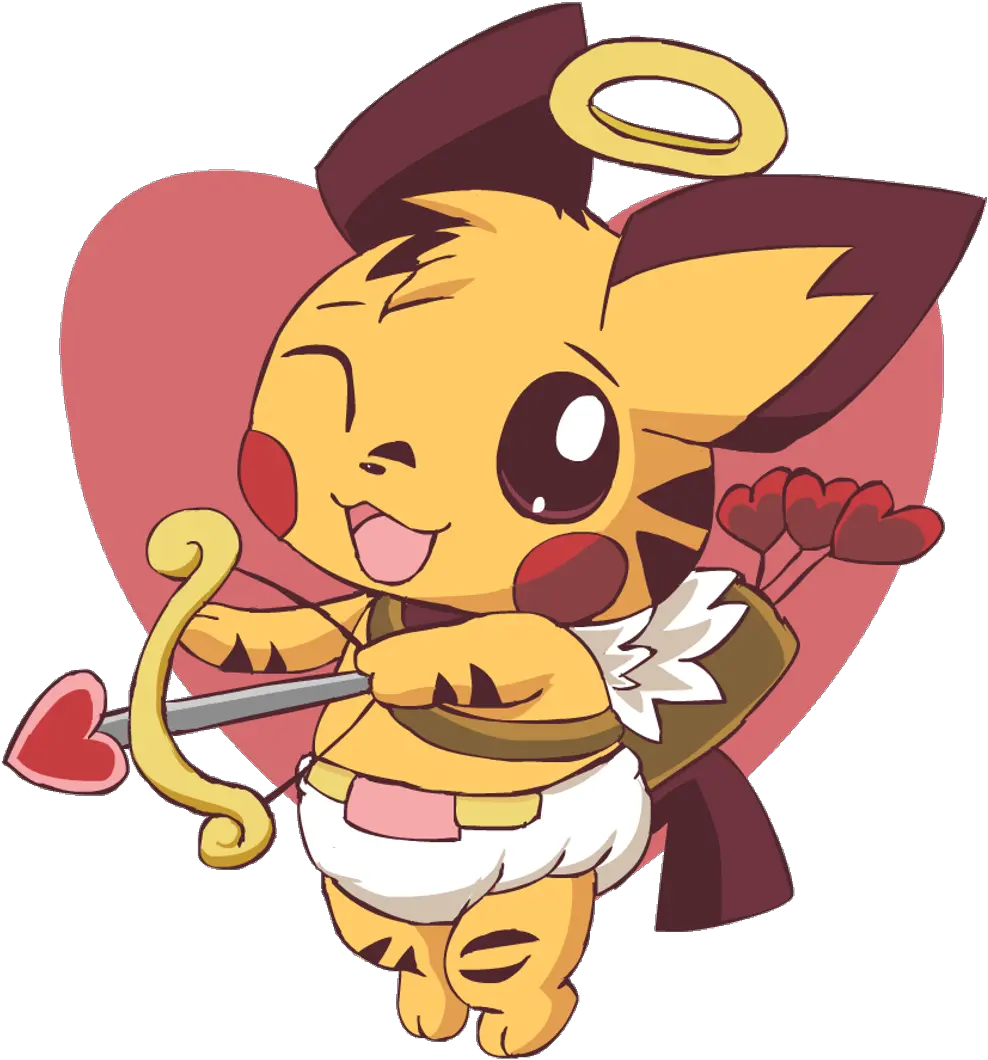  Sccupid Pokemon Valentines Png Pichu Transparent