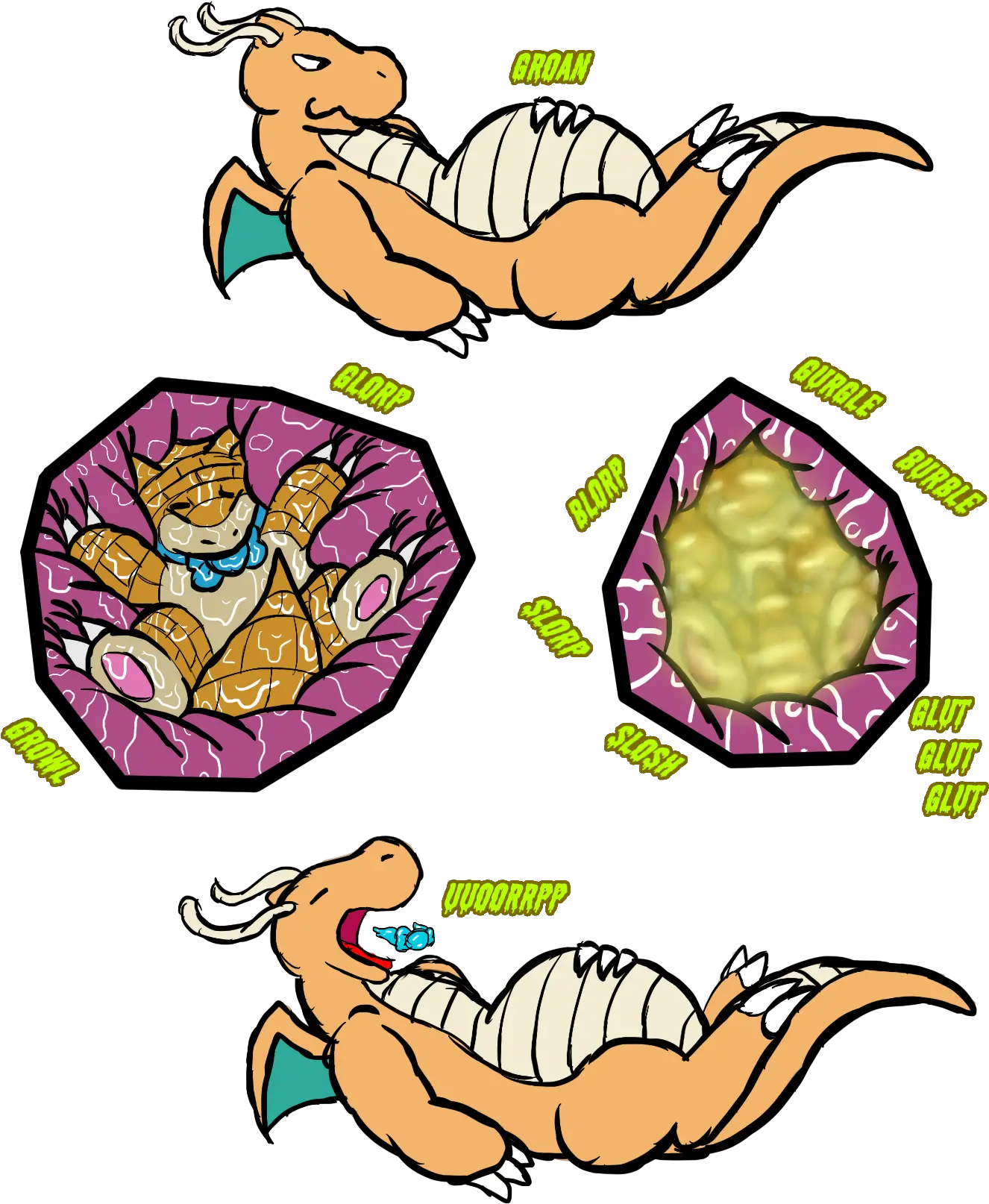  Sketch Pokemon Vore Digestion Png Dragonite Png