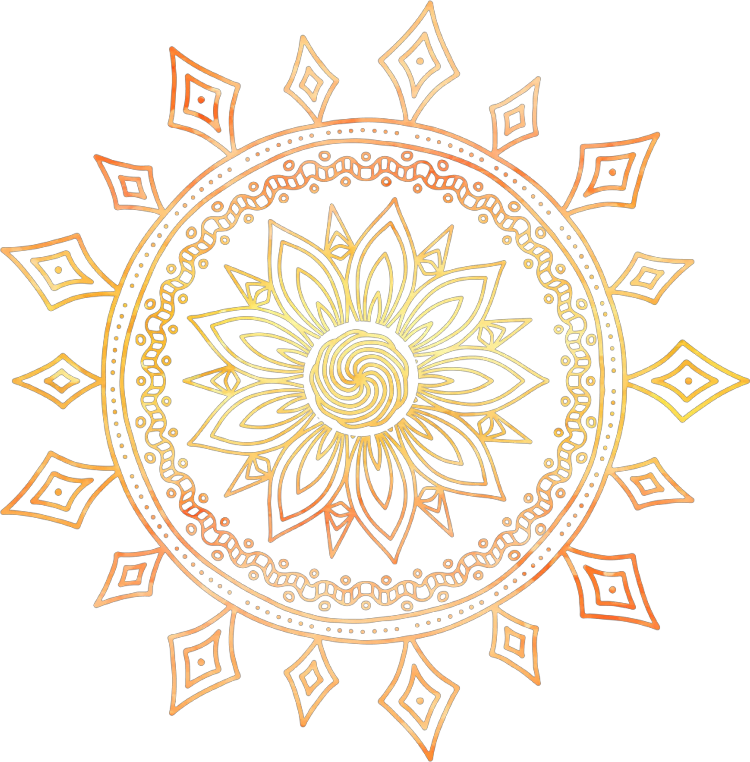  Pin Simple Sun Mandala Drawing Png Mandala Logo