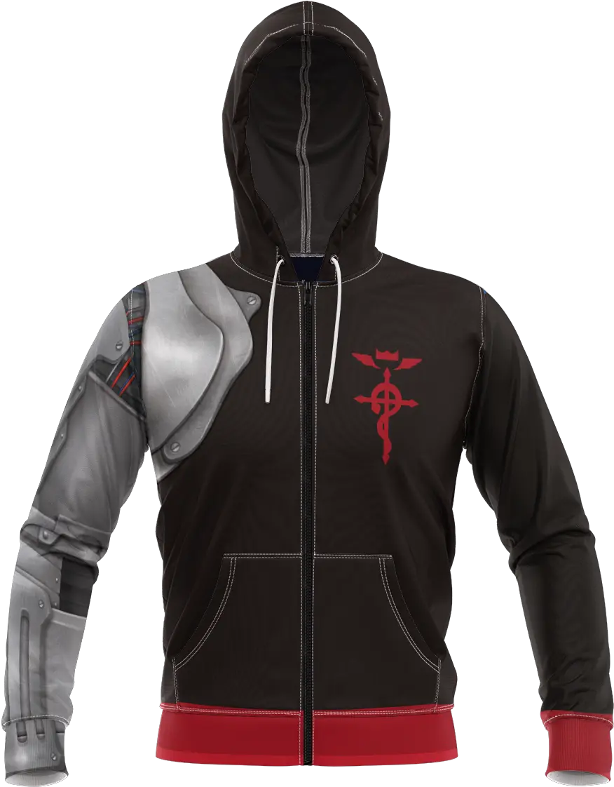  Edward Elric Unisex Zipped Hoodie Full Metal Alchemist Symbol Png Edward Elric Png