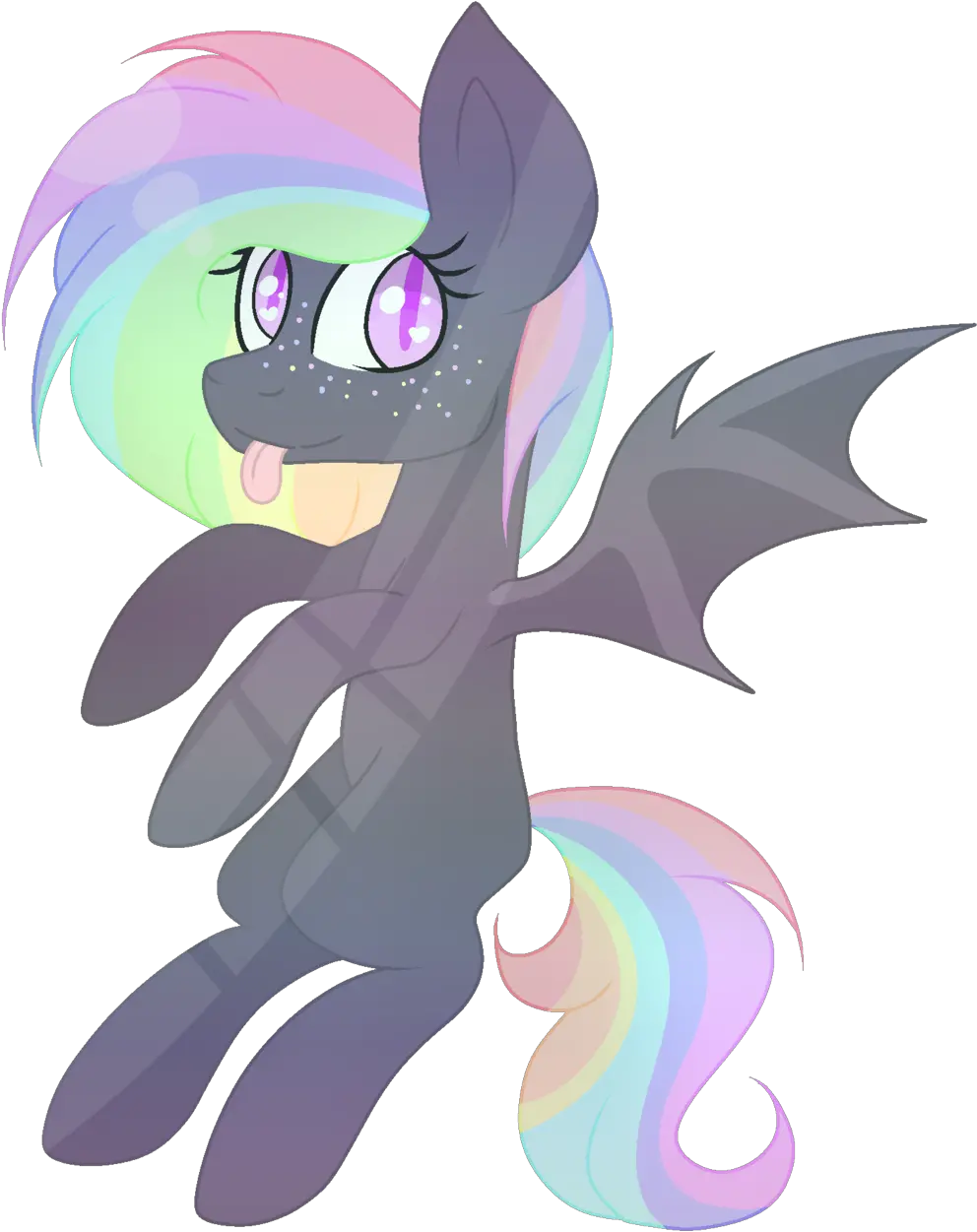  Mintoria Bat Pony Oc Female Cartoon Png Freckles Png