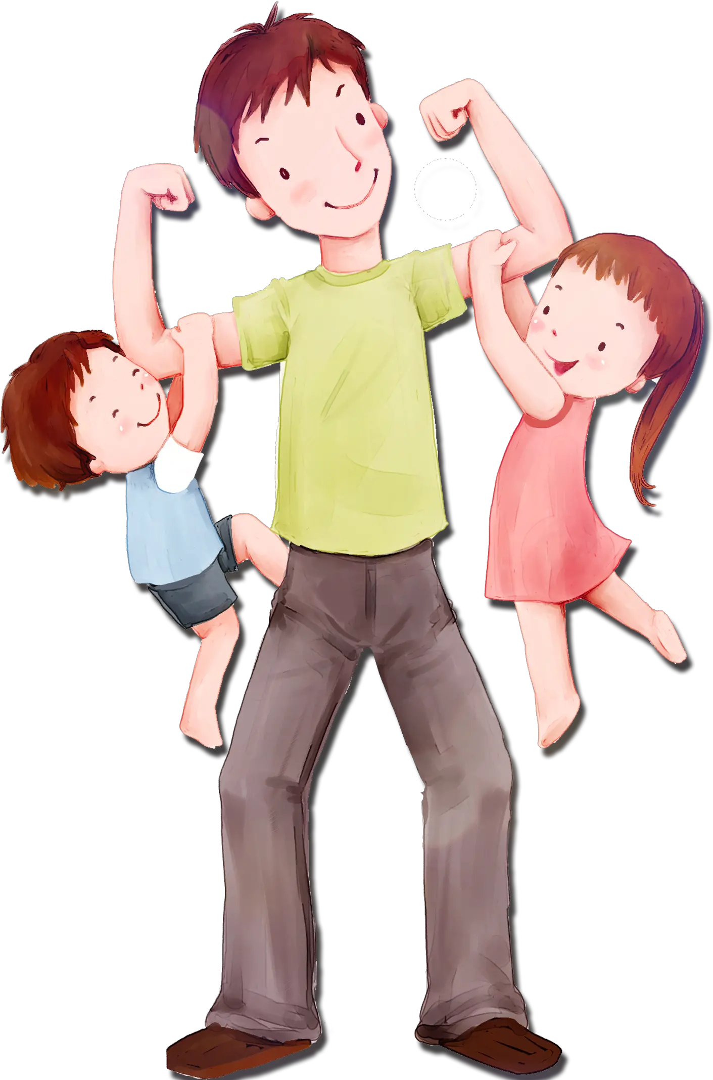  Super Dad Png Free Download Father And Children Png Dad Png