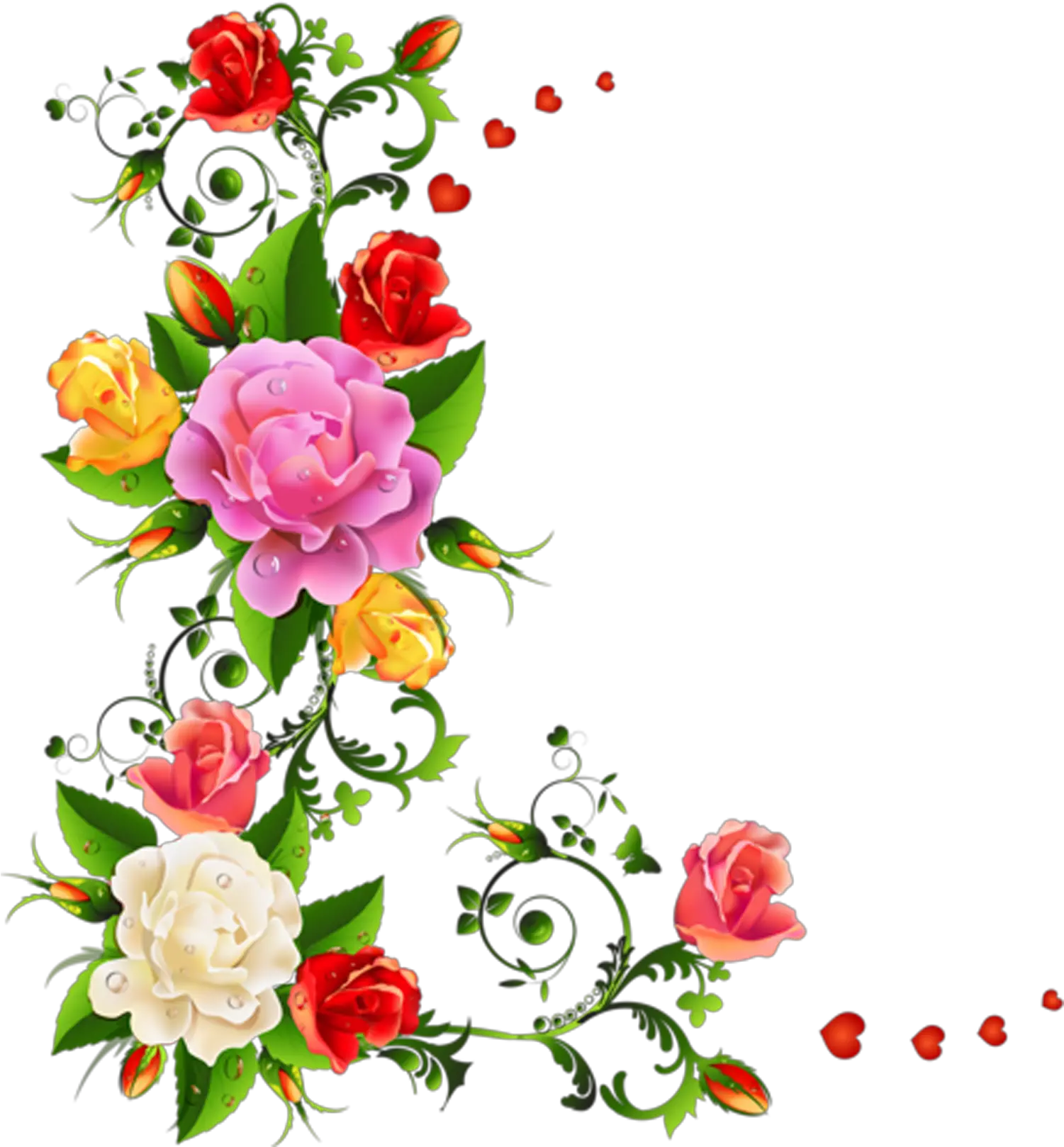  Download Marcos Con Flores Png Flower Colored Border Design Flores Png