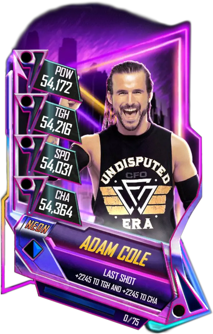  Download Adamcole S5 23 Neon Wwe Supercard Drew Mcintyre Png Adam Cole Png