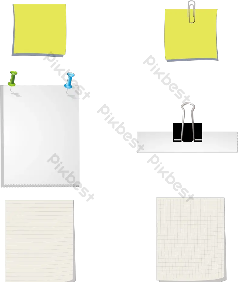  Notebook Note Paper Vector With Pushpin Empty Png Torn Notebook Paper Png