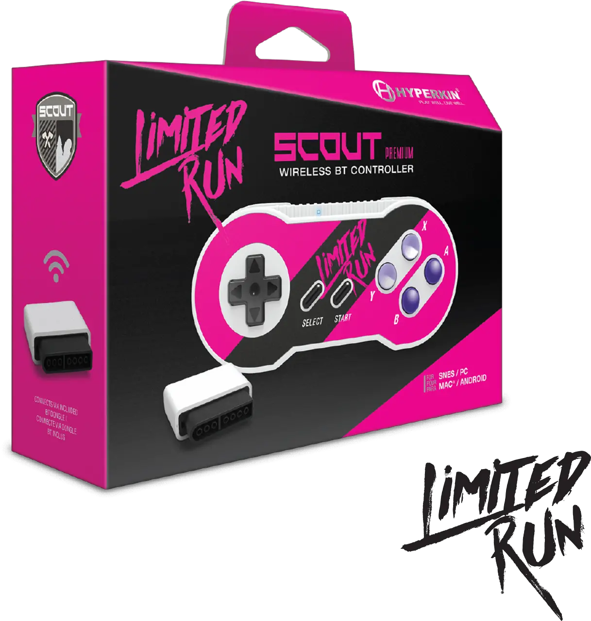  Limited Run Hyperkin Scout Wireless Snes Controller Pink Limited Run Games Png Snes Png