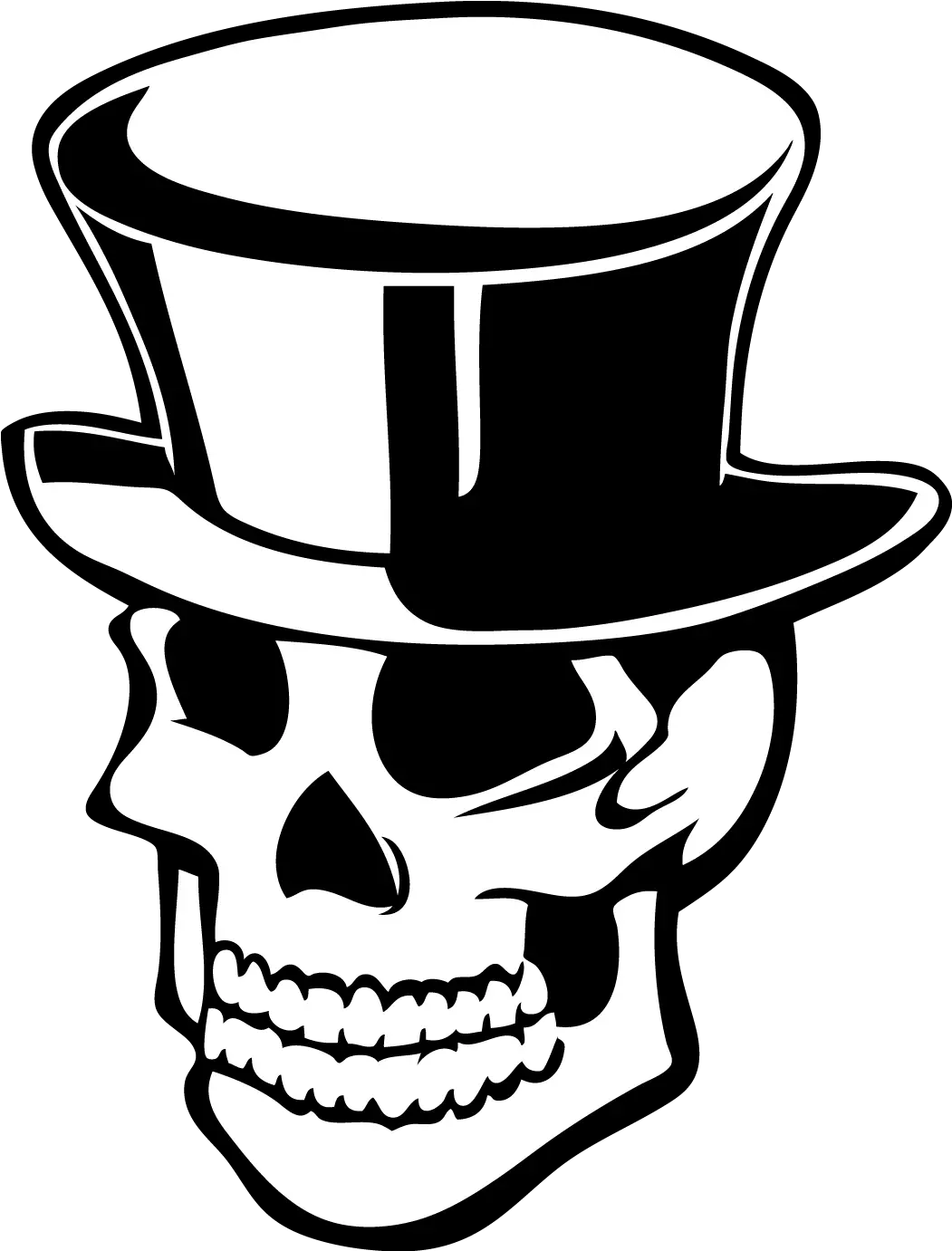  Tophat Png Top Hat Skull Clipart Tophat Png