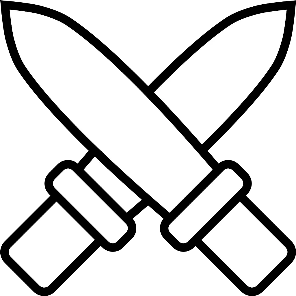  Icon With Two Swords Two Swords Icon Png Fight Png