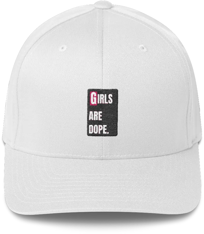  Girls Are Dope Black Box Logo White Cap Baseball Cap Png Dope Logo