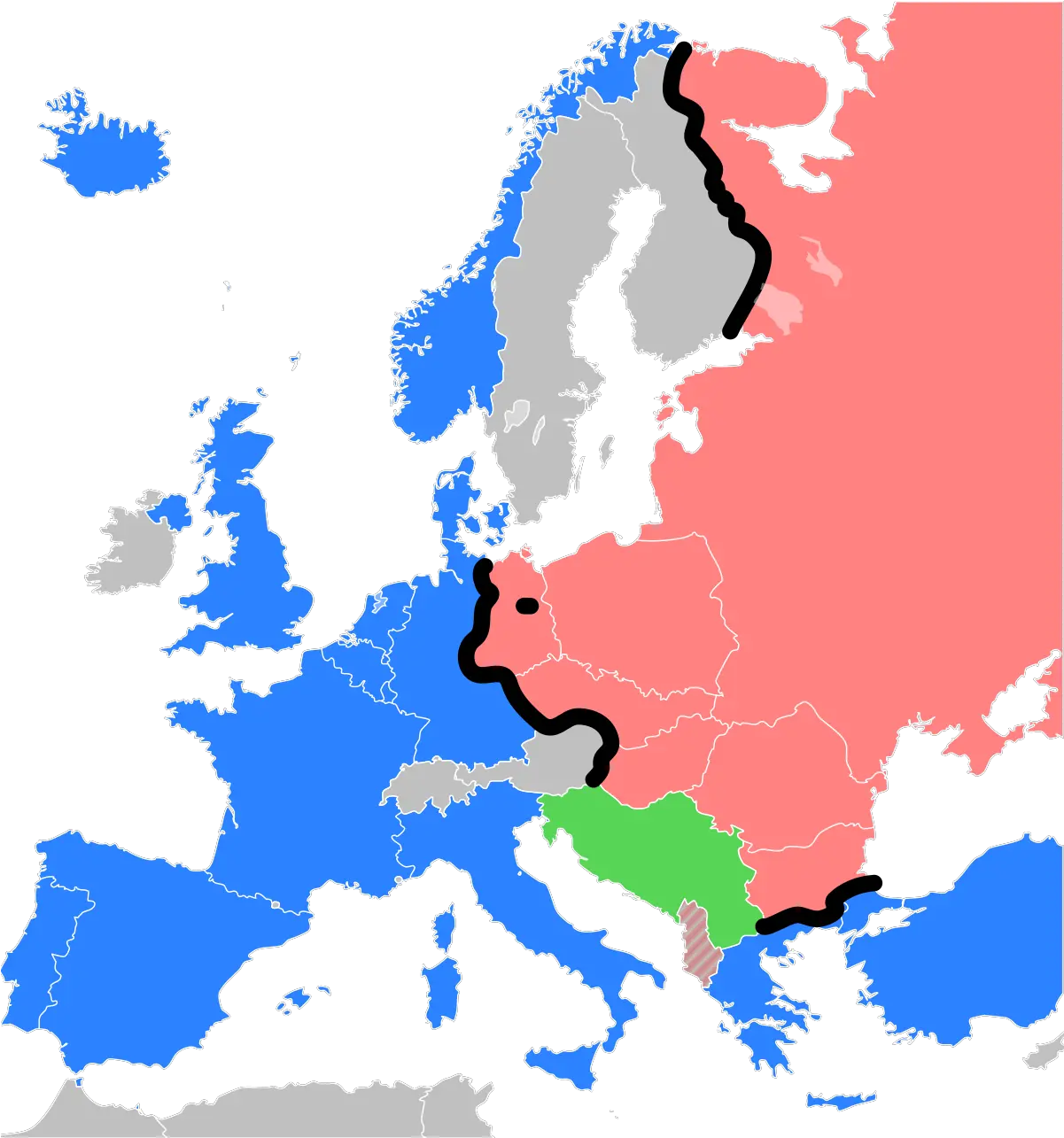  Iron Curtain Wikipedia Cold War In Europe Png Curtain Png