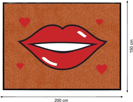  Personalised Printed Doormat 200 X 150 Cm With Printing Red Lips Vegetation Regions Of Canada Png Lip Print Png