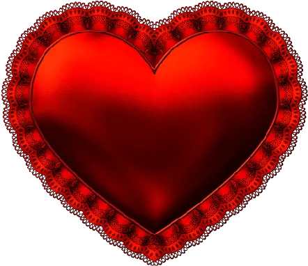  Red Lace Heart Png Transparents