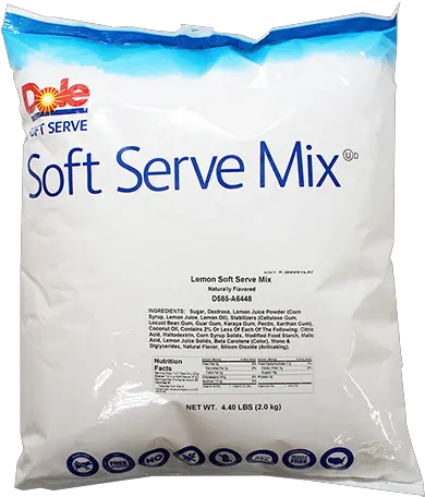  Dole Soft Serve Mix Lemon 44 Lbs Sodium Bicarbonate Png Soft Serve Icon