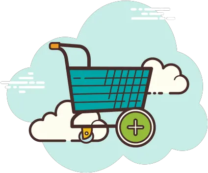  Add Shopping Cart Icon In Cloud Style Png Pn