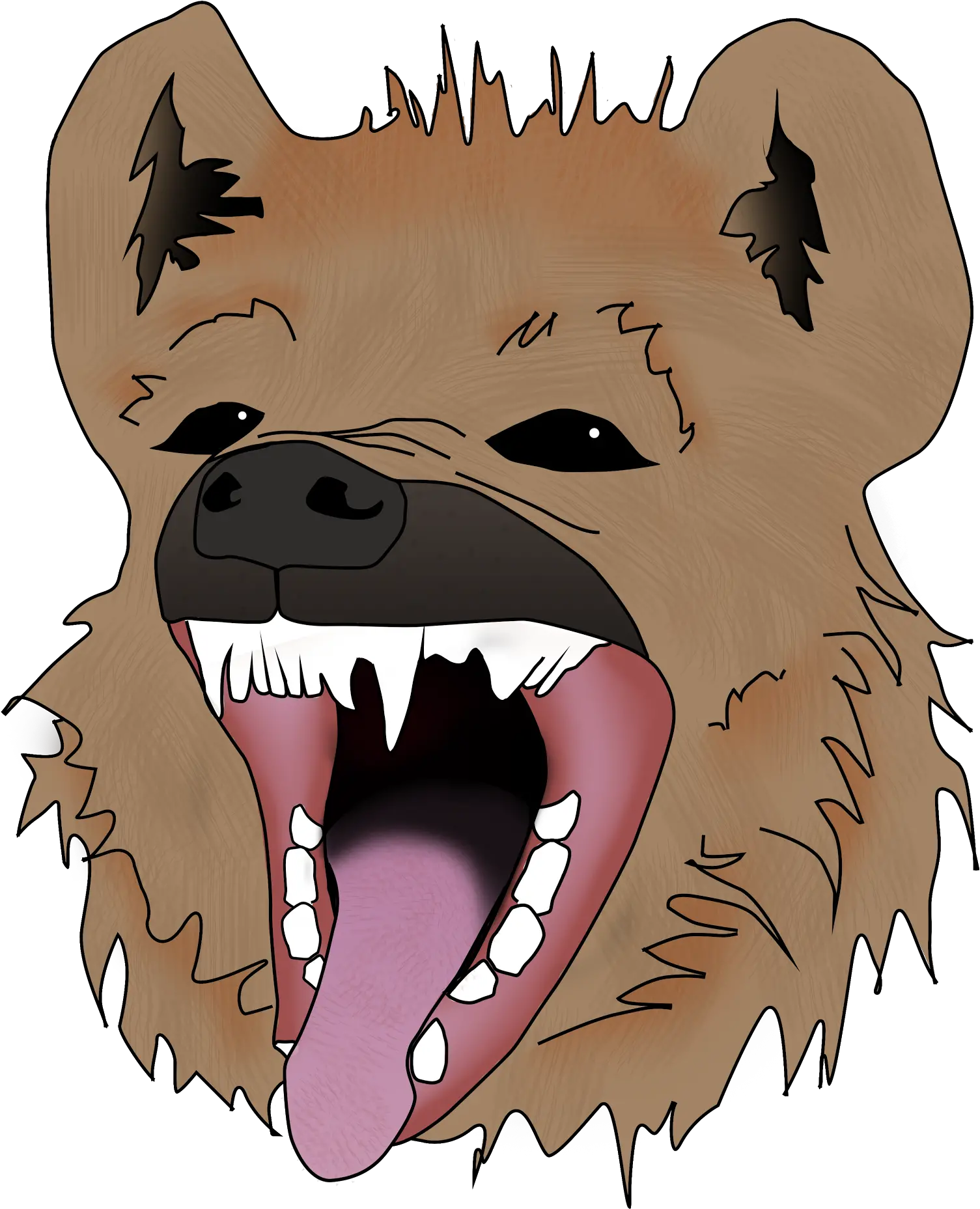  Face Transparent Cartoon Hyena Png Hyena Png