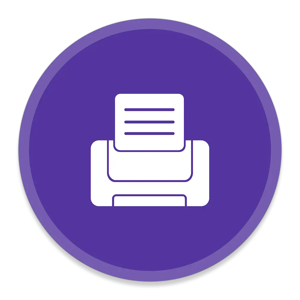  Printer Icon Button Ui App Pack One Iconset Blackvariant Printer Icon Purple Png Fax Icon Png