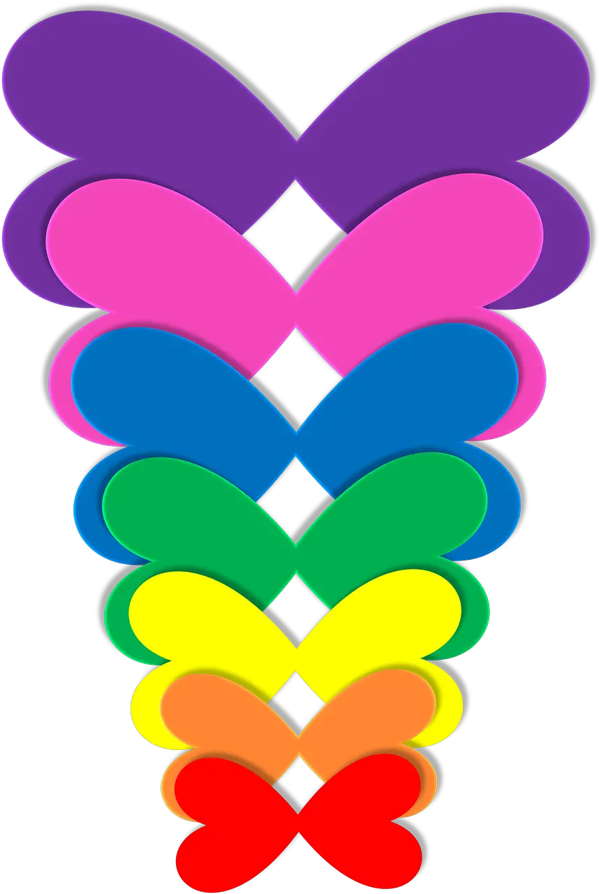  Arco Iris De Rainbow Colors Heart Png Arco Png