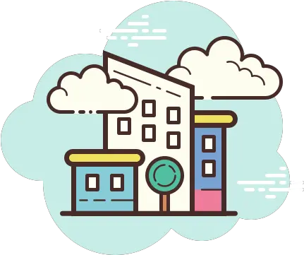  City Icon In Cloud Style Png