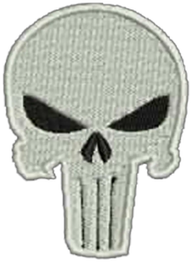  Punisher Skull Blackwhite Embroidered Patch Skull Png Punisher Skull Png