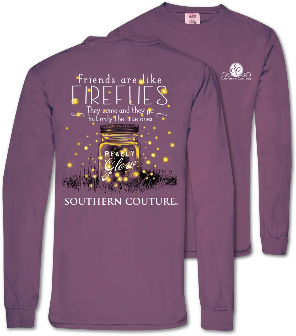  Southern Couture Friends Like Fireflies Berry Ls Png