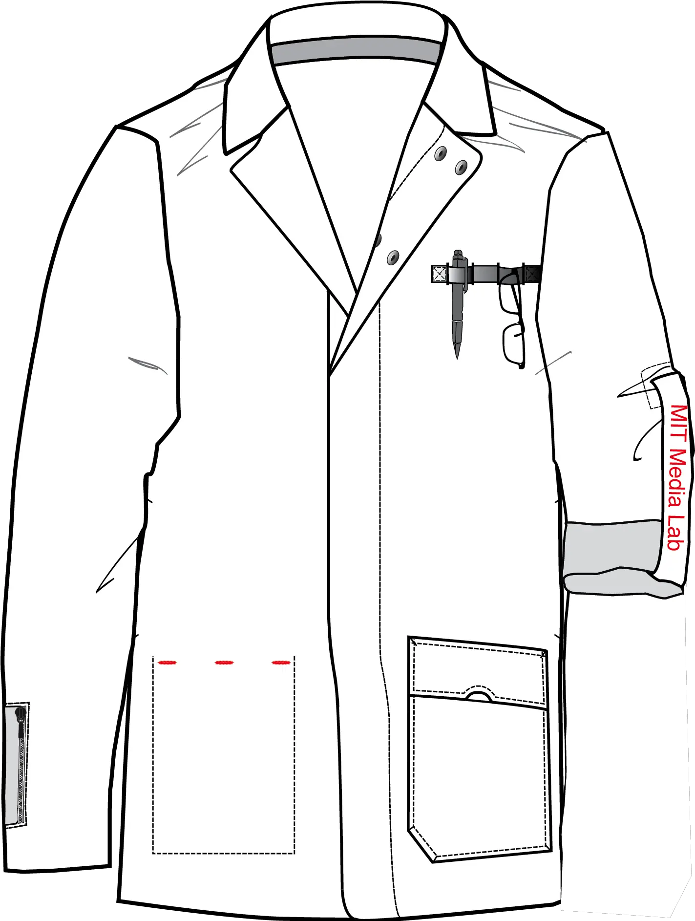  Shirt Collar Drawing Lab Coat Clipart Png Collar Png