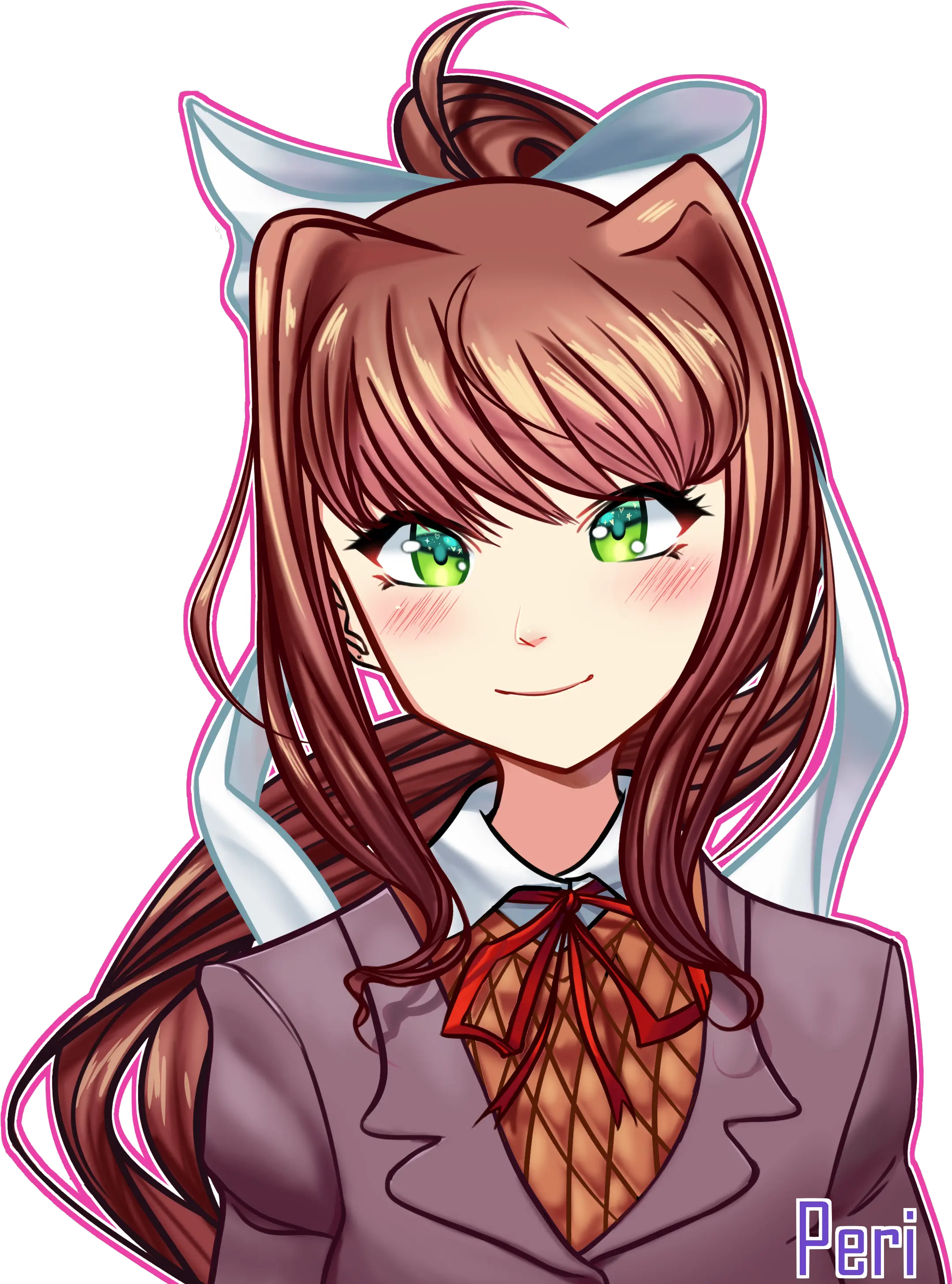  Doki Literature Png Monika Ddlc Cut Monika Png