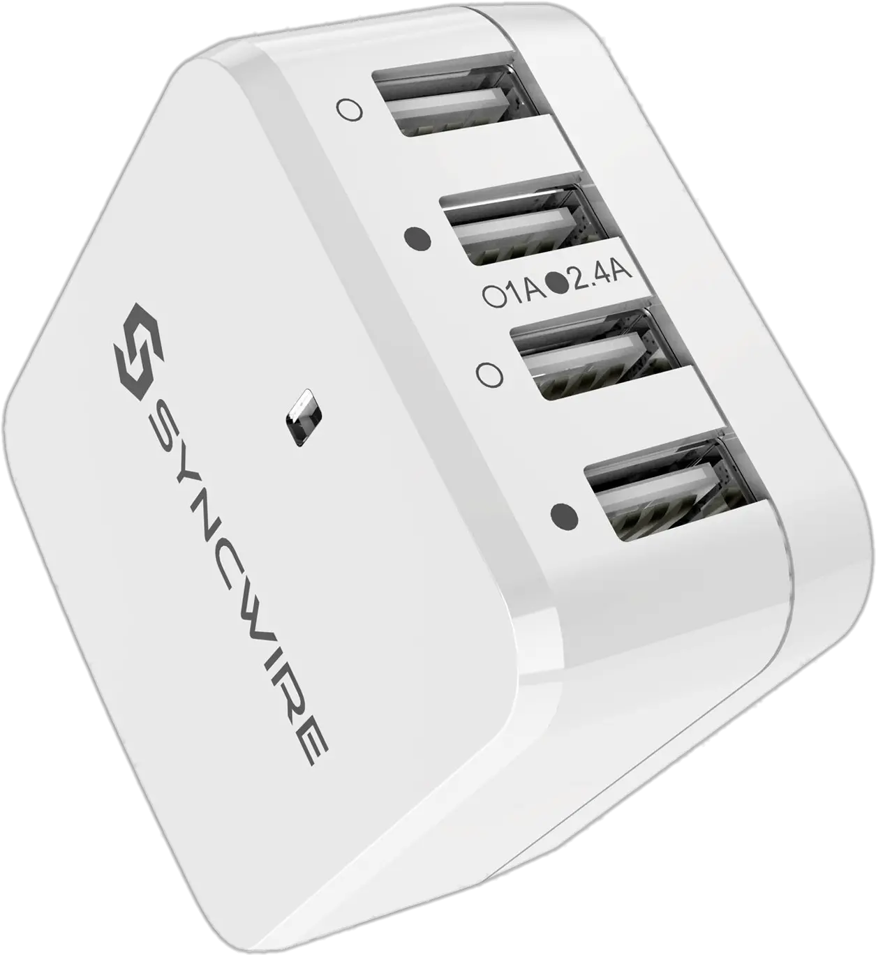  Syncwire Usb Charger Transparent Png Usb Hub 4 Port Square Charger Png