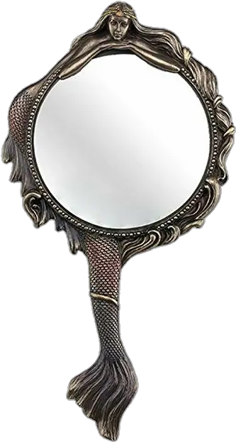  Mirror Handmirror Refection Sticker Mermaid Hand Mirror Png Hand Mirror Png