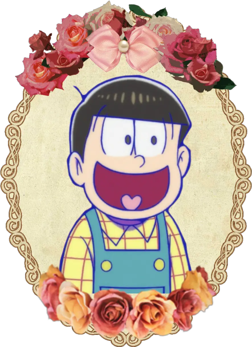  Download Osomatsusan Jyushimatsu And Matsuno Image Transparent Background Vintage Frames Png Oval Transparent Background