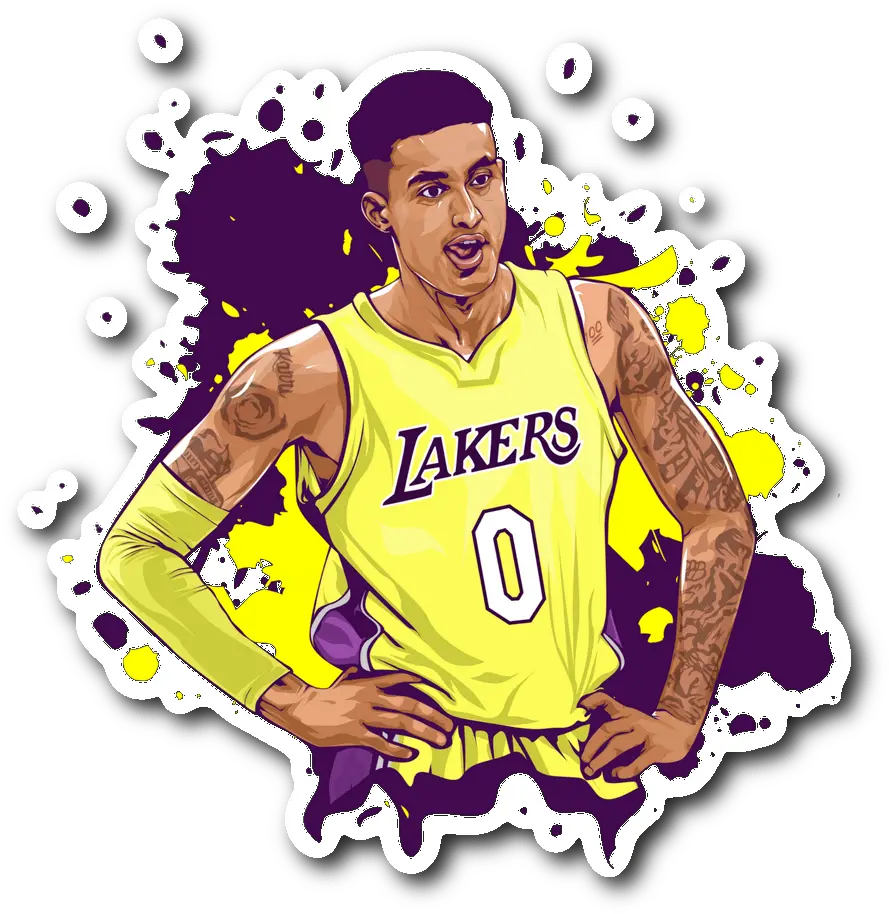  Allen Iverson Rookie Art Sticker Vinyl And High Quality Nba Los Angeles Lakers Png Allen Iverson Png