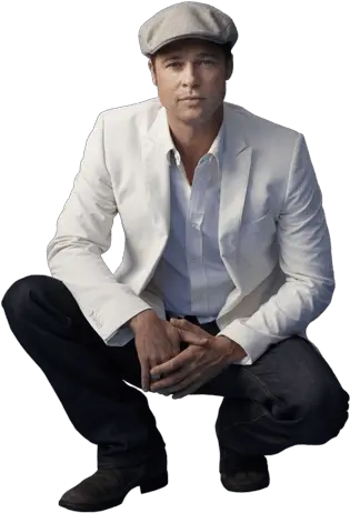  Brad Pitt B7 Brad Pitt In White Blazer Png Brad Pitt Png