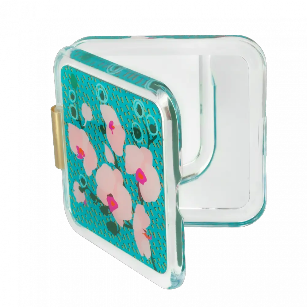  Square Mirror Clap Orchid Blue Turquoise Png Clap Png