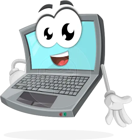  Laptop Computer Vector Character By Computer Vector Hd Png Cartoon Computer Png