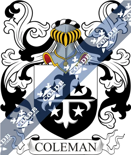  Coleman Family Crest Coat Of Arms And Name History Bartlett Coat Of Arms Png 9 Png