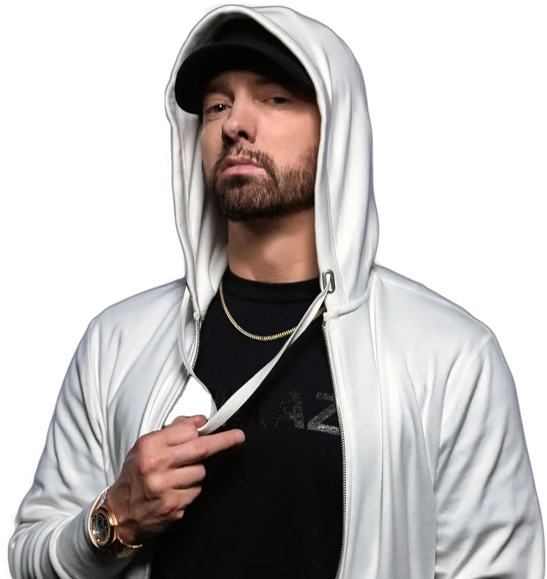  Eminem Transparent Background Png Image Eminem In A Hoodie Eminem Transparent