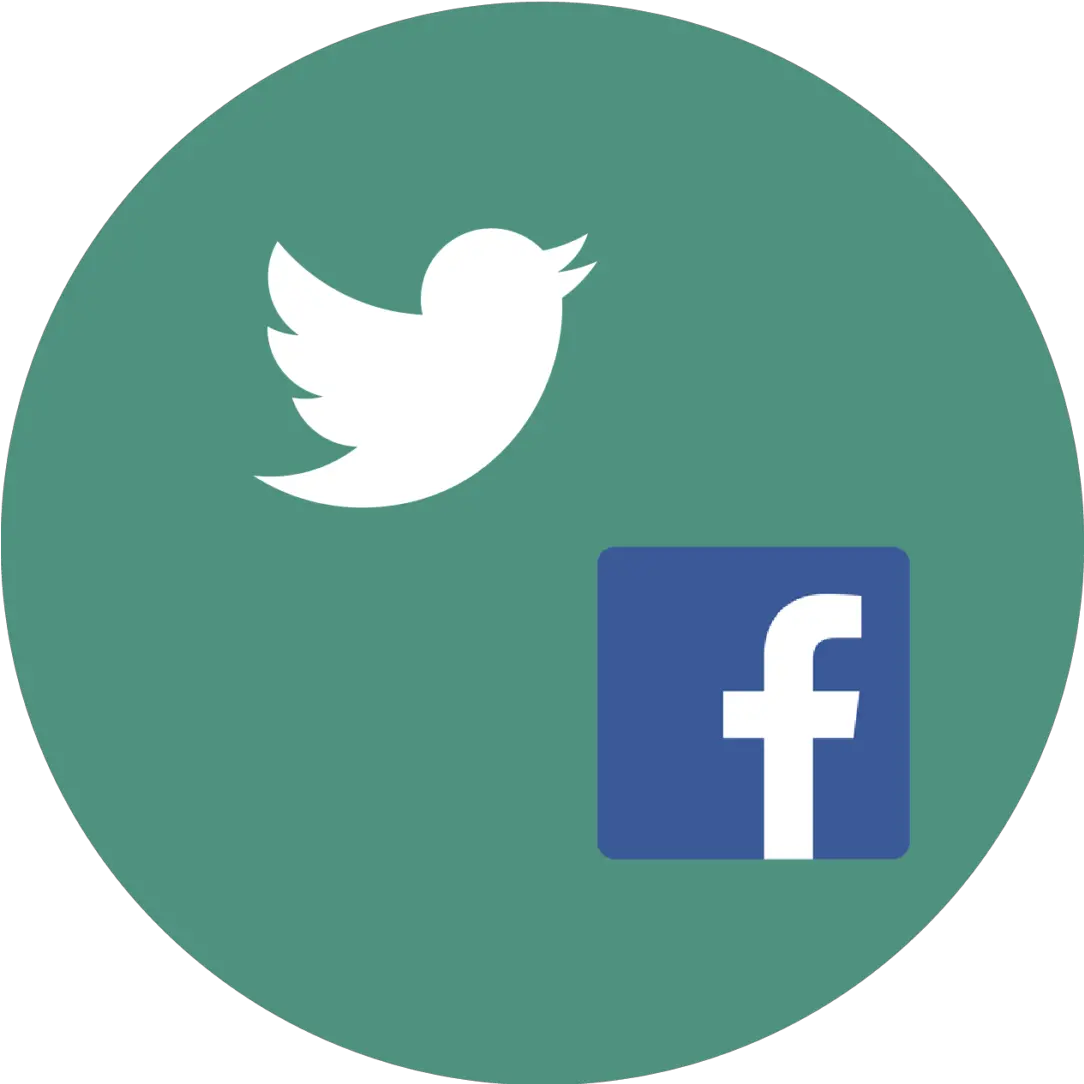  Download Icon With The Facebook And Twitter Logos Twitter Twitter App Logo Png Images Of Facebook Logos