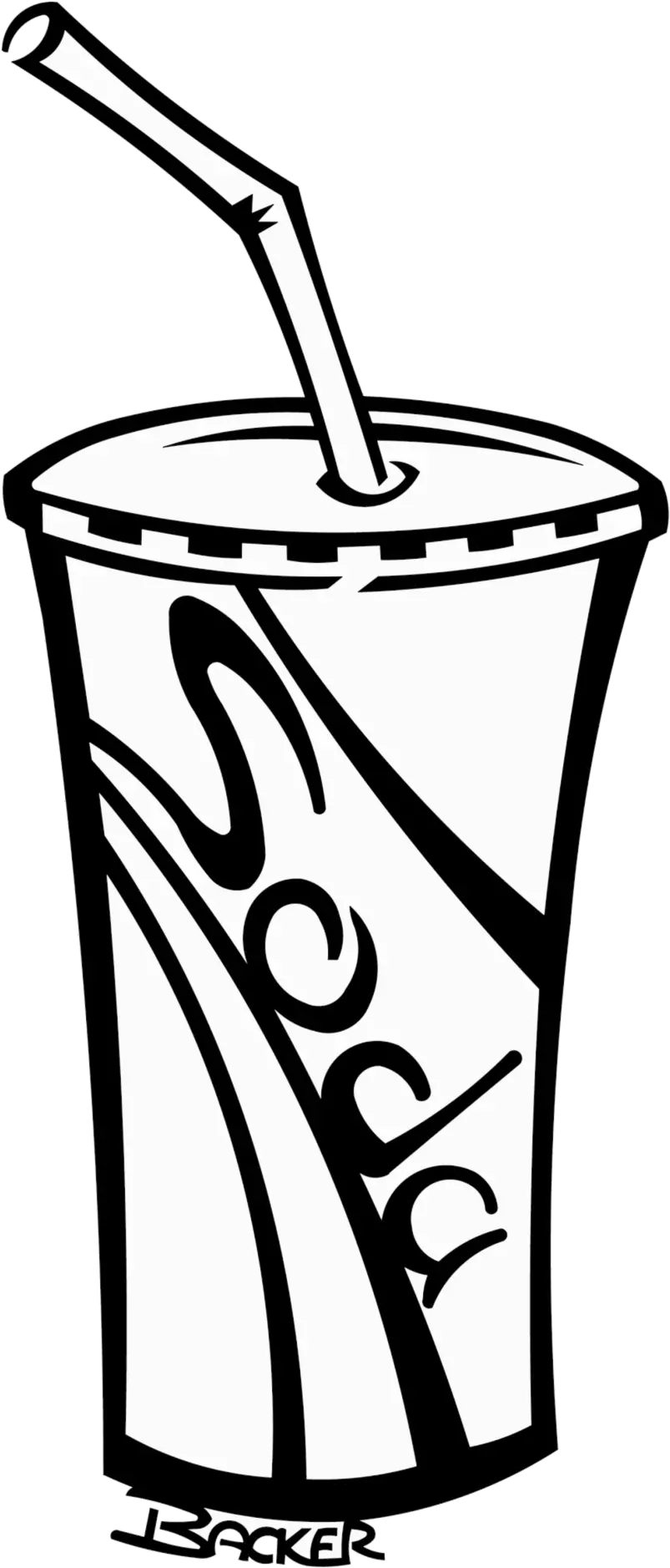  Soda Cup Soft Drinks Clipart Black Soda Black And White Png Soda Cup Png