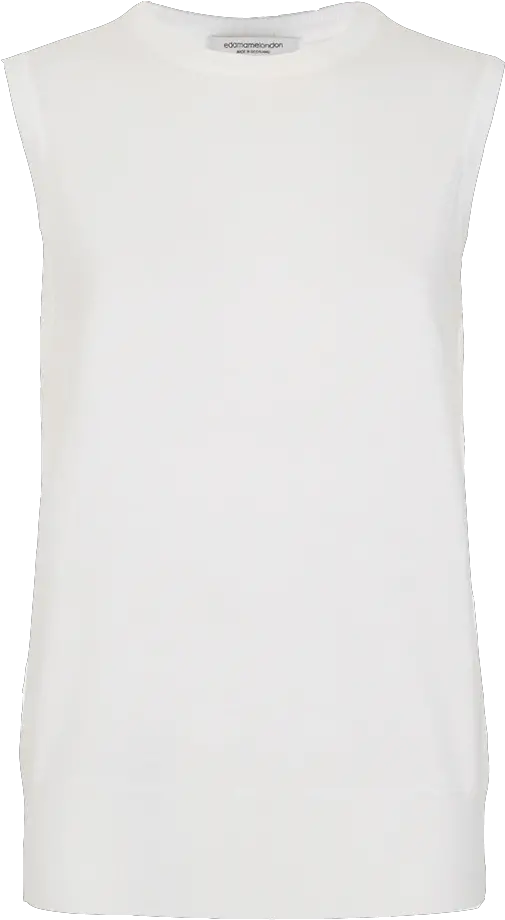  Alexa Sleeveless Vest Off White Calvin Klein White Denim Dress Png Vest Png