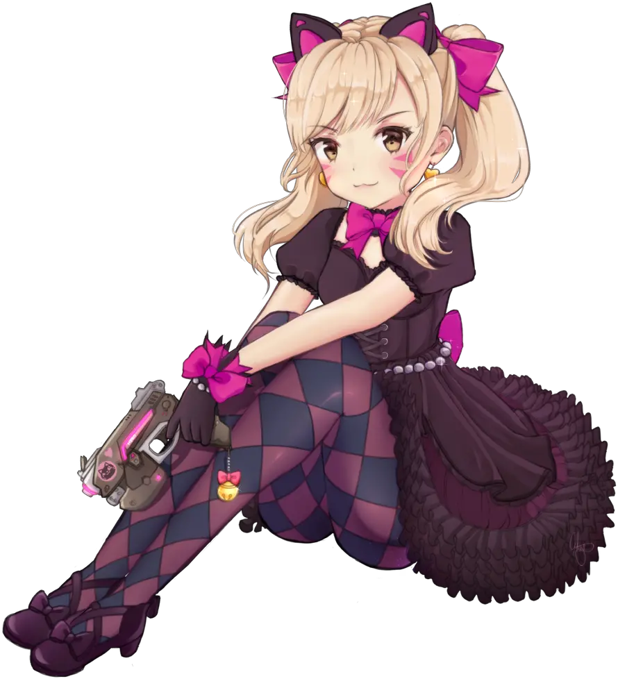  Black Cat Dva Png Fanart Dva Black Cat Dva Png