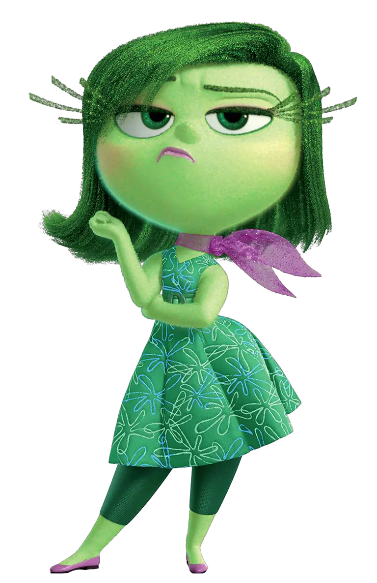  Disgust Inside Out Transparent Png Inside Out Sadness Disgust Joy Pixar Png