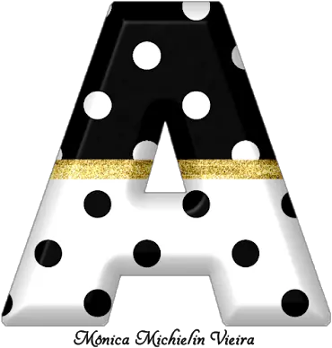  Alfabeto De Bolinhas Brancas E Pretas Polka Dot Lettering Black And White Png White Polka Dots Png