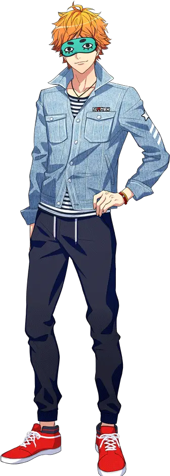  Tenma Eyes Blindfold Fullbody Tenma Sumeragi Anime Png Blindfold Png