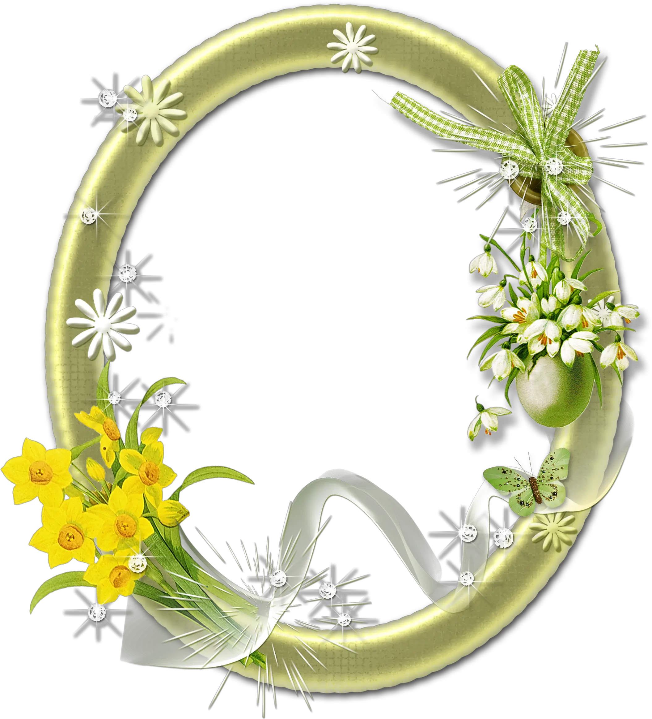  Cute Oval Png Photo Frame With Flowers High Resolution Flower Frame Png Oval Frame Png