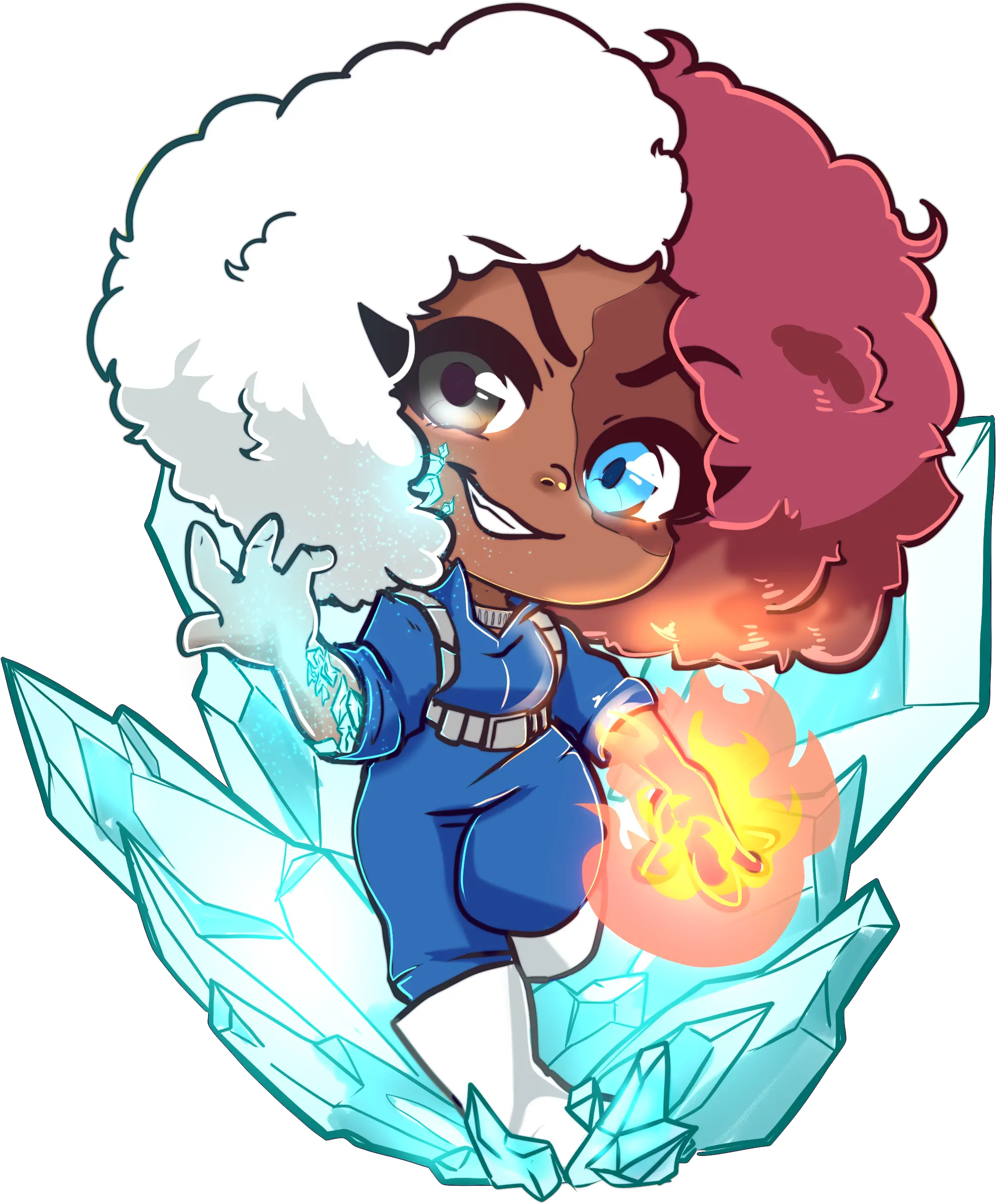  Curly Femtodoroki Chibi Sticker Sold By Akakiogau0027s Print Shoppe Png Todoroki Transparent