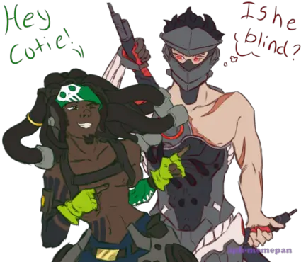  Beta Lucio And Blackwatch Genji In Overwatch Lucio X Genji Png Genji Png