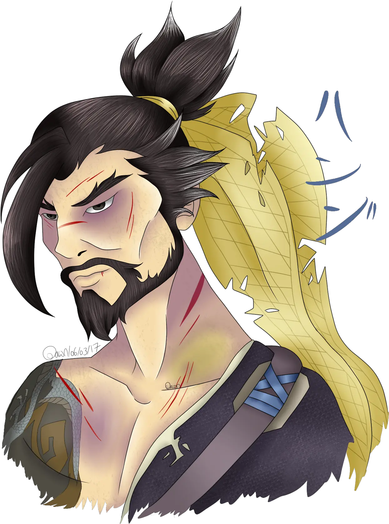  Download Hd Hanzo Shimada Ow Overwatch Hanzo Cartoon Png Hanzo Png