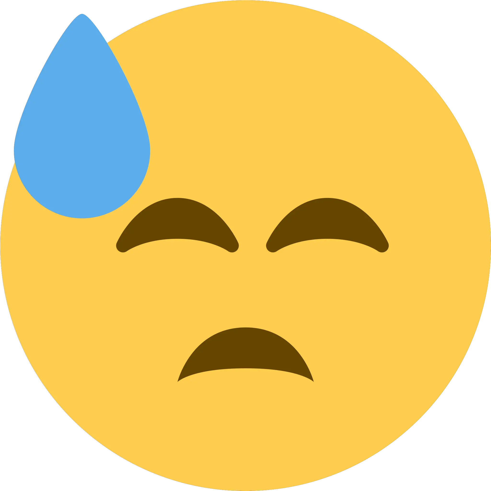  Cold Sweat Emoji Twitter Face With Cold Sweat Emoji Png Sweat Emoji Png