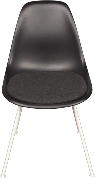  Eames Upholstered Molded Shell Side Chair U2013 Black With Panda Solid Png Shell Stores Icon