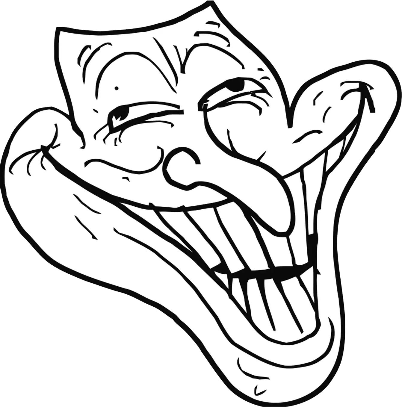  Trollface Png Transparent Funny Face Meme Cartoon Troll Face Png No Background